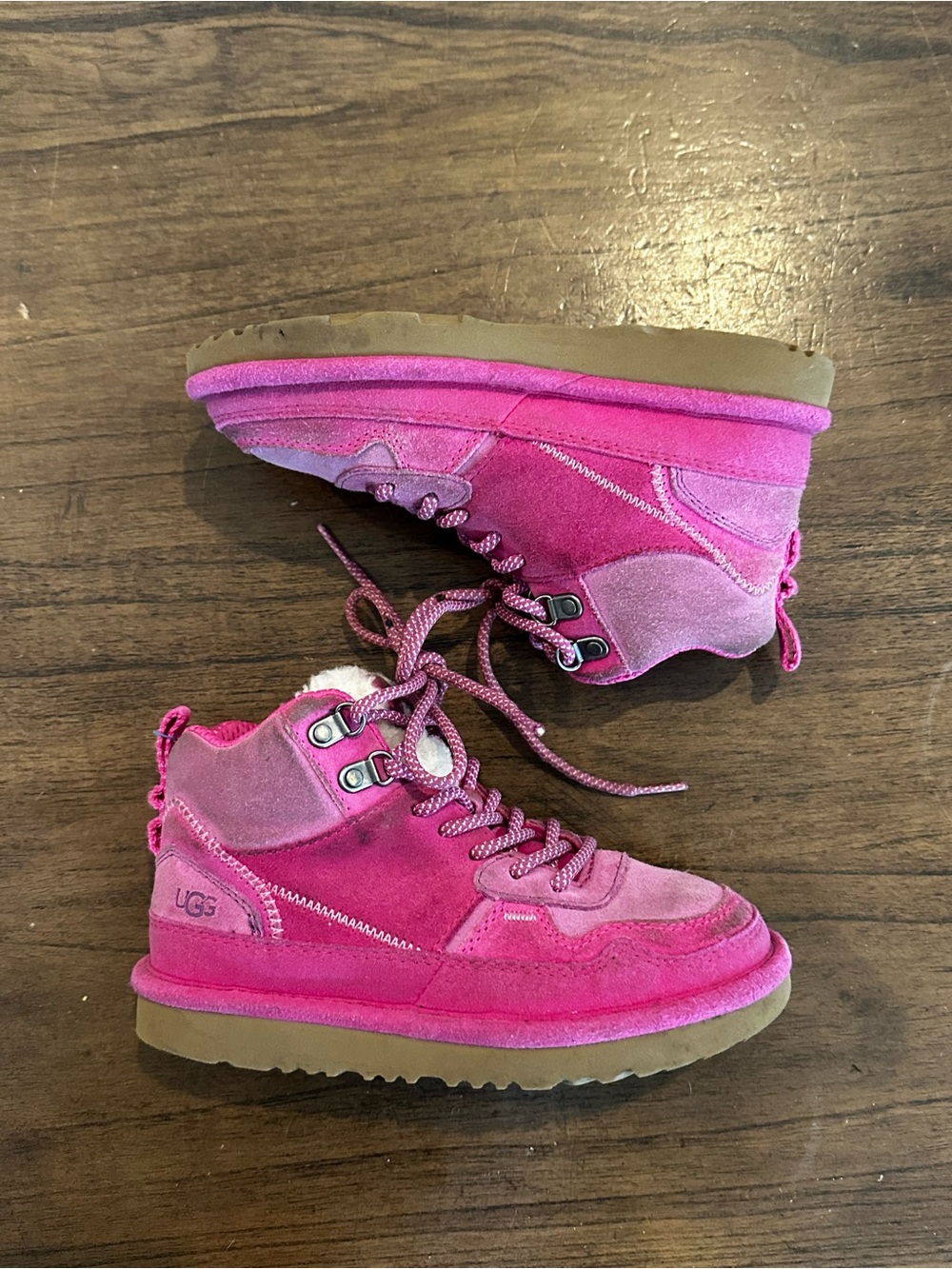 UGG Neumel II Pink Suede Chukka Boots Kids Youth Size 1
